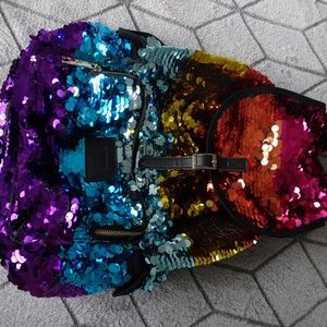 Victoria's Secret Rainbow Sequin Backpack